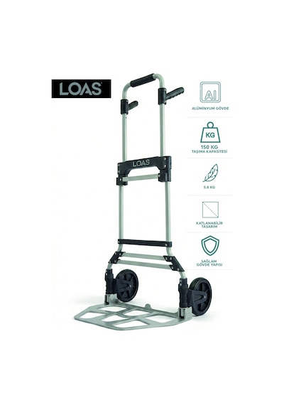 Loas Lskta150a 150kg Alüminyum Gövde Katlanır Paket Taşıma Arabası
