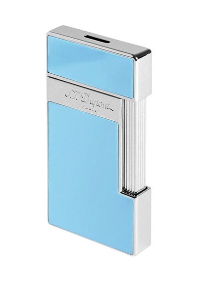 S.t. Dupont Slimmy Sky Blue Lacquer And Chrome Çakmak 28007 Mavi