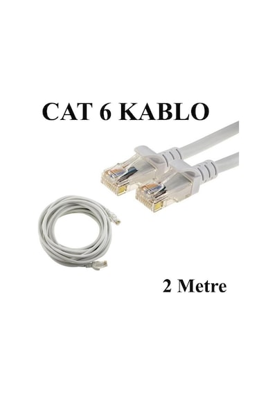Inca Icat6-02Tg Cat6 2 Metre Gri  Kablo