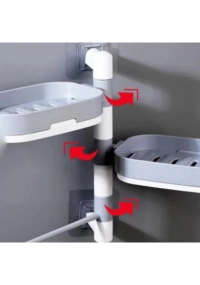 Çoklu Sabun Tutucu Fonksiyonel Banyo Sabunluk Bx40 Çok Renkli