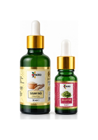 Susam Yağı 50 Ml + Adaçayı Yağı 10 Ml İkili Bitkisel Yağ Seti - 926847583