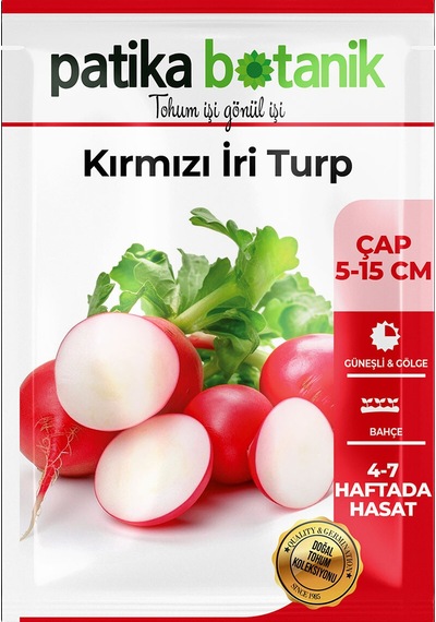 Patika Botanik 500 Adet İri Kırmızı Turp Tohumu