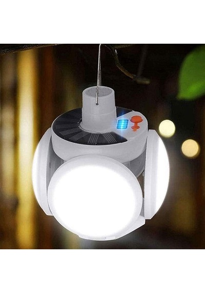Yeni Nesil Solar Led Lamba Katlanır 5 Kanatlı 45 Ledli Şarjlı Ve
