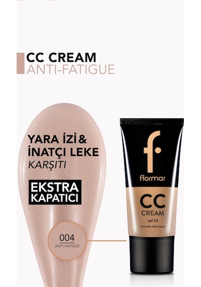 Flormar Fatigue Canlı Görünüm Veren CC Krem CC04 (Bej)