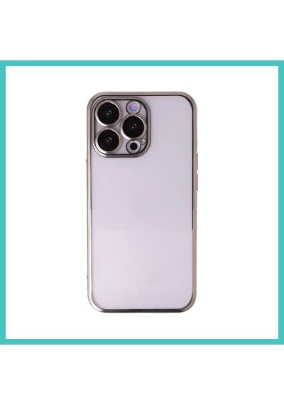 Ny Joy İphone 14 Pro Max Uyumlu Kılıf Lensli Silikon - Gold Nyjoybz