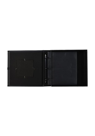 Albums 120 Cepli 3 Halkalı Fotoğraf Kutusu, 10x15/13x18/15x20 Cm Baskılar, Siyah Deri