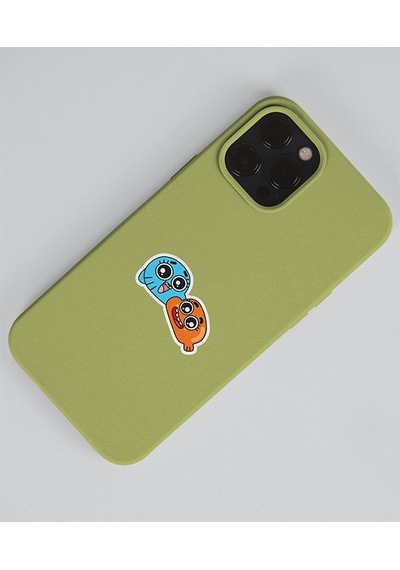 Gumball-darwin Watterson-çizgifilm Sticker Set 2li Parlak Kağıt- Çizgi Dizi Etiket Süsleme Mavi