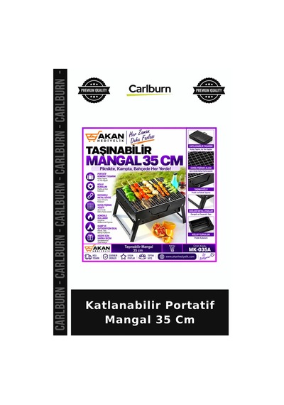 Özel Üretim Kamp Piknik Bahçe Taşınabilir Katlanabilir Portaif Mangal 35 Cm Diğer