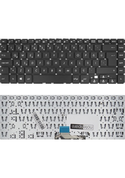 Asus Uyumlu S510ua-ds71, S510ua-rb51, S510un-bq061t, S510un-bq121, S510un-bq131t Klavye Tr Siyah
