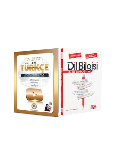 Bilgi Sarmal Tyt Türkçe 39 Günde Video Ders Kitabı Ve Akm Dil Bilgisi Soru Bankası Seti 2 Kitap