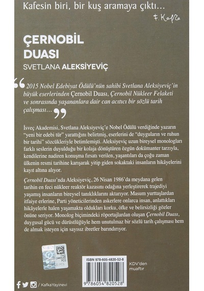 Çernobil Duası - Geleceğin Tarihi: 2015 Nobel Edebiyat Ödülü Sku: Smgstkc0b2787c98