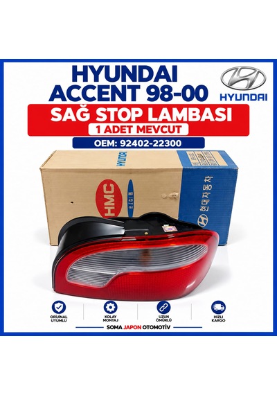 Accent 98-00 Stop Lambası Sağ 92402-22300