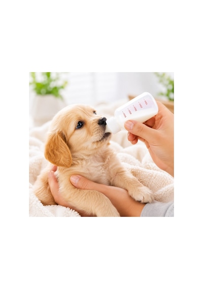 Yavru Kedi Ve Köpek Besleme Biberonu Seti 50 Ml 2 Silikon Emzik + Temizleme Fırçası - 1192648736609