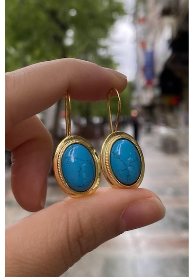 Gümüş Firuze Taşlı Küpe İs887e1 Diğer