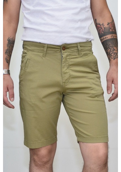 Superfly Erkek 20703 Slim Chino Short Koyu Haki 2070310 Siyah