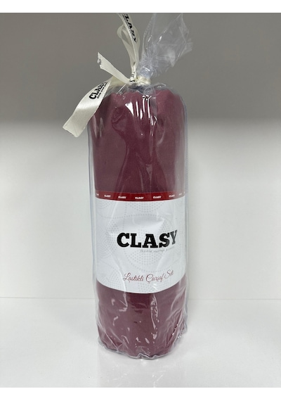 Clasy Ranforce Lastikli Çarşaf Seti Tek Kişilik Düz Bordo