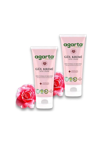 Agarta Doğal Cilt Nemlendirici Gül Kremi 2 x 75 ML