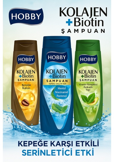 Hooby Zayıf Ve Güçsüz İçin Şampuan Kolajen&keratin&kafein 480 Ml 6 Adet