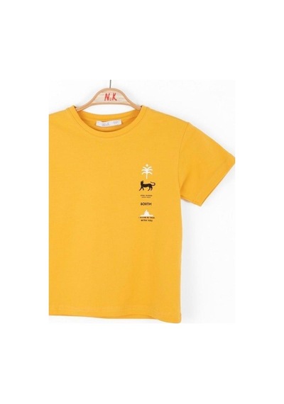 Nk Kids Erkek Çocuk Kaplan Baskılı Tshirt-13960-hardal Hardal