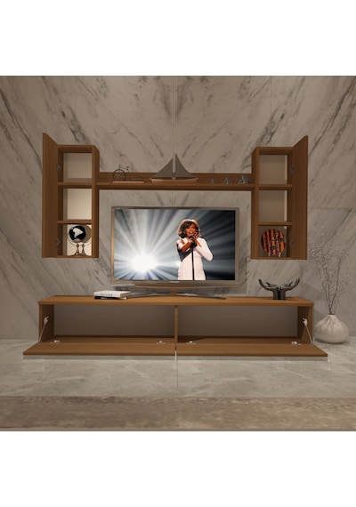 Decoraktiv Eko 7 Mdf Std Tv Ünitesi Tv Sehpası Ceviz
