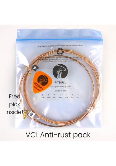 Pitbull Strings Coated Seri Akustik Gitar Teli Uzun Ömürlü, Parlak Ton, Yüksek Dayanıklılık Cag 11-52 El