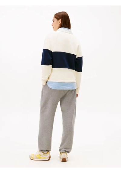 Tommy Hilfiger Gold Btn Rugby Terry Swtsrt Kadın Bej Sweatshirt - Ww0ww49519 Bej