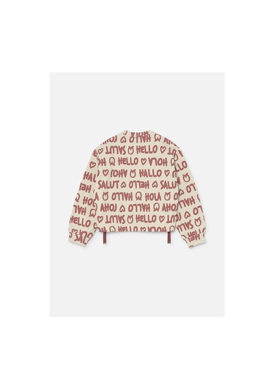 Mayoral Kız Çocuk Baskılı Sweatshirt Bej 7430