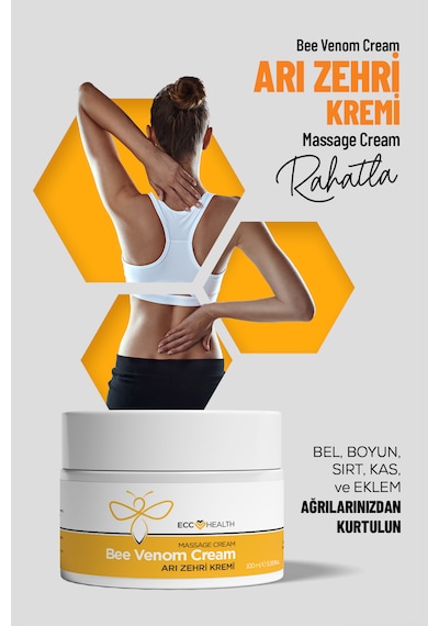 Arı Zehri Masaj Kremi 100 Ml Kas, Sırt, Boyun Ve Eklem Çevresi İçin Bölgesel Bakım
