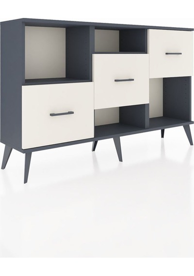 Arges Konsol 2 Raflı 3 Çekmeceli 132x30x83 Antrasit-antrasit/aytaşı Antrasit/aytaşı Arges Konsol 2 Raflı 3 Çekmeceli 132x30x83 Antrasit-antrasit/aytaşı Antrasit/aytaşı