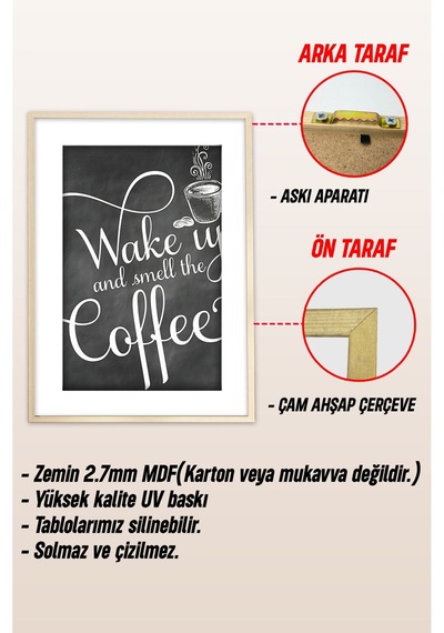 Ahşap Çerçeveli Mdf Tek Tablo Kendi Tablo Setinizi Oluşturacağınız Liste 42 X 62 Çerçeveli 1010