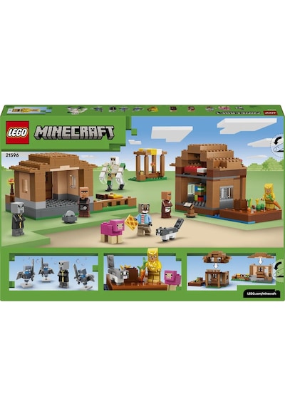 LEGO® Minecraft® Evoker Köy Saldırısı 21596 – 9 Yaş ve Üzeri Çocuklar için 11 Figür İçeren Yaratıcı Oyuncak Yapım Seti (607 Parça)