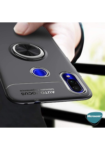 Microsonic Xiaomi Redmi Note 7 Kılıf Kickstand Ring Holder