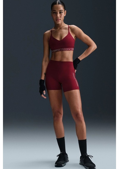 Nike Indy Women's Light Support Padded Adjustable Sports Bra Hafif Destekli Dolgulu Kadın Bra Bordo