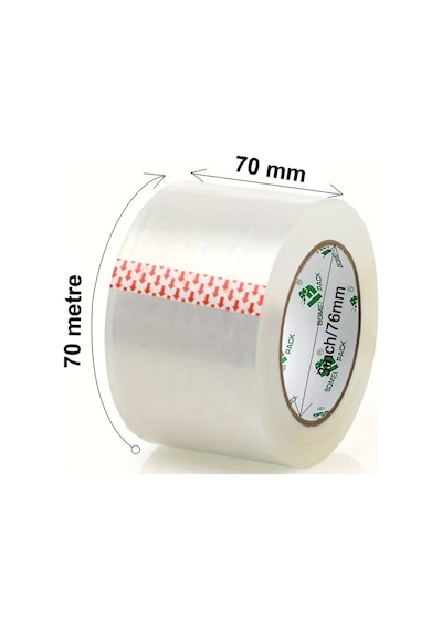 Jokey Ambalaj ŞEFFAF Koli Bandı En:70mm METRAJ: 70metre (6.adet)