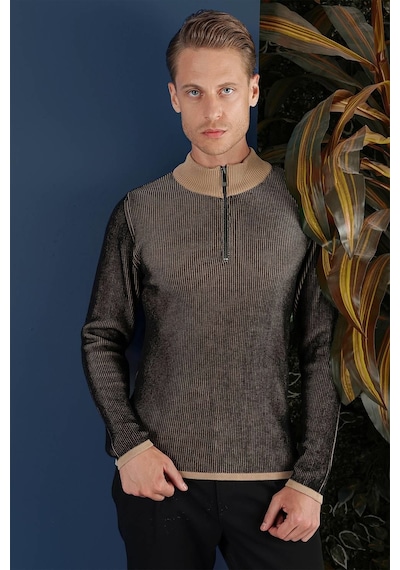 Efor Tr 859 Slim Fit Camel Klasik Triko CAMEL