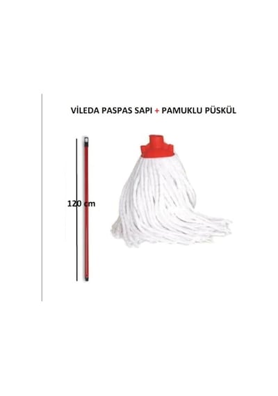 Süper Emici Mop Yedek Paspas İpli Vileda Ucu Paketli ve Sapı
