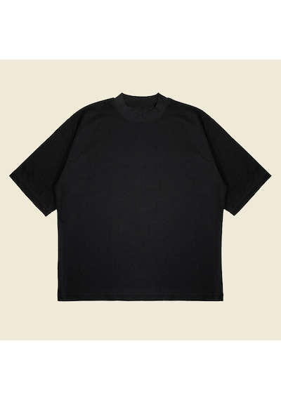 Startmore Tigercourage Baskılı Oversize Unisex Pamuklu Nefes Alan Kalın Kumaşlı Siyah