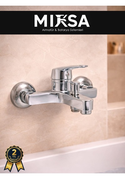 Krom Mix Banyo Duş Bataryası Musluğu , Yerli Üretim