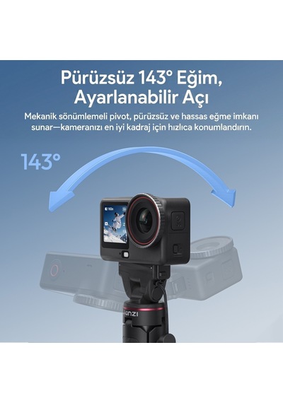 Ulanzi Mt99 Manyetik Mini Tripod Selfie Çubuğu Action 6 Ve Nano Uyumlu - S079 Siyah