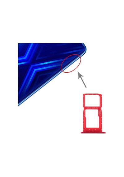 Sim Kart Tepsisi / Mikro Sd Kart Tepsisi Honor 9x / Honor 9x Pro Kırmızı
