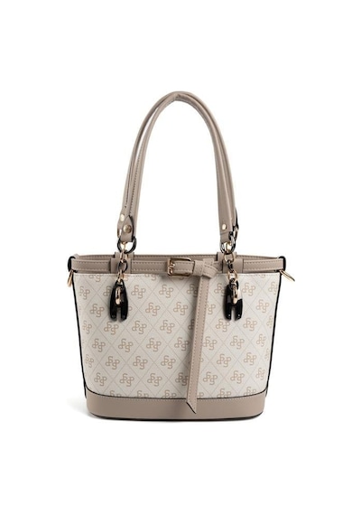 Silver Polo Sp1155 Kadın El Çantası Monogram Bej-kum