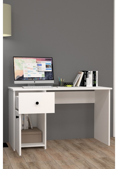 Duru No.1 Modern Çalışma Masası Beyaz