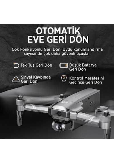 SJRC F22 S2 Pro+ Combo 4K Kameralı Drone Seti - 2Batarya+6KM Menzil+Çarpışma Sensörü+40 Dakika Uçuş Süresi+Çanta+EIS Gimbal