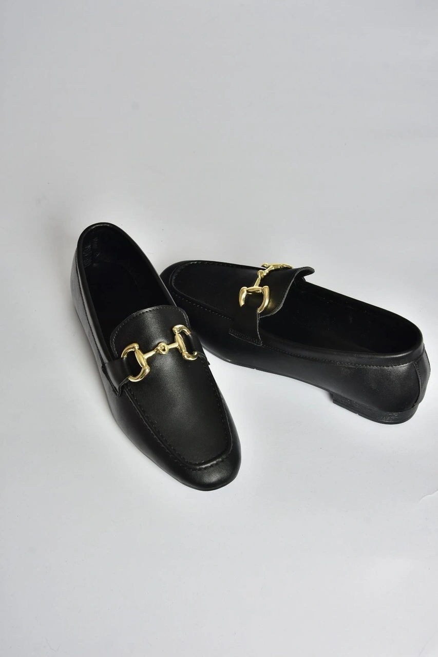 Fox Shoes V780161209 Siyah Günlük Kadın Ayakkabı Siyah-suni Deri