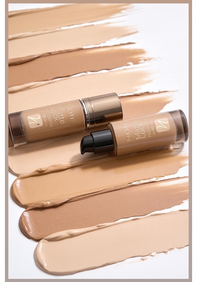 Note Matte Lock Foundation 130 Classic Beige Spf 50 Yoğun Kapatıcı Mat Bitişli Fondöten