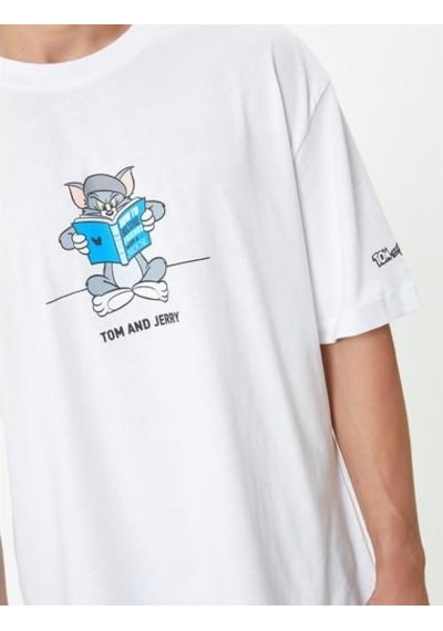 Koton Tom Ve Jerry Tişört Lisanslı Oversize Kısa Kollu Bisiklet Yaka Pamuklu Beyaz 4sam10791hk Beyaz Koton Tom Ve Jerry Tişört Lisanslı Oversize Kısa Kollu Bisiklet Yaka Pamuklu Beyaz 4sam10791hk Beyaz