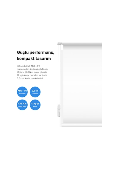 Xenon Smart Akıllı Perde Motoru Beyaz