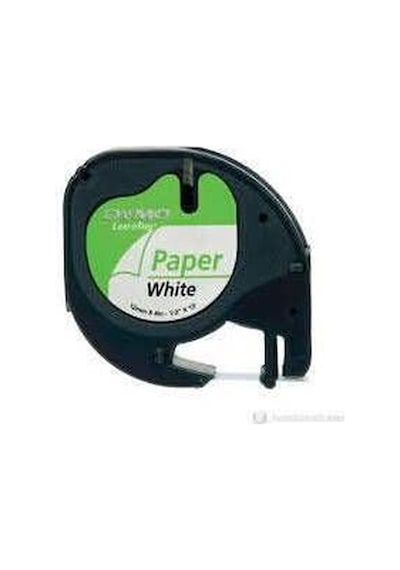Dymo Letratag Kağıt Etiket Beyaz 12MM X 4 Metre 59421