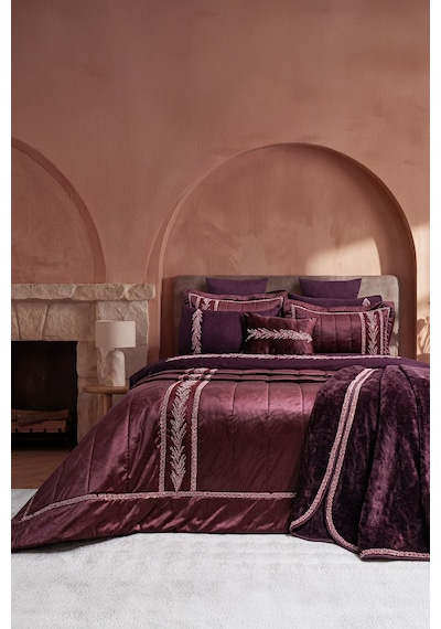 Elart Lady 11 Parça Taşlı Çeyiz Seti Bordo