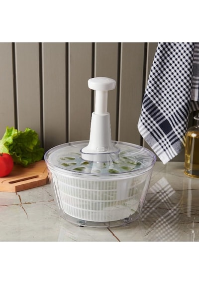 Manuel Üstten Basmalı Sebze Salata Kurutucu 5 Lt. Ve Hamur Kesme Ruleti 7x16,5cm Diğer